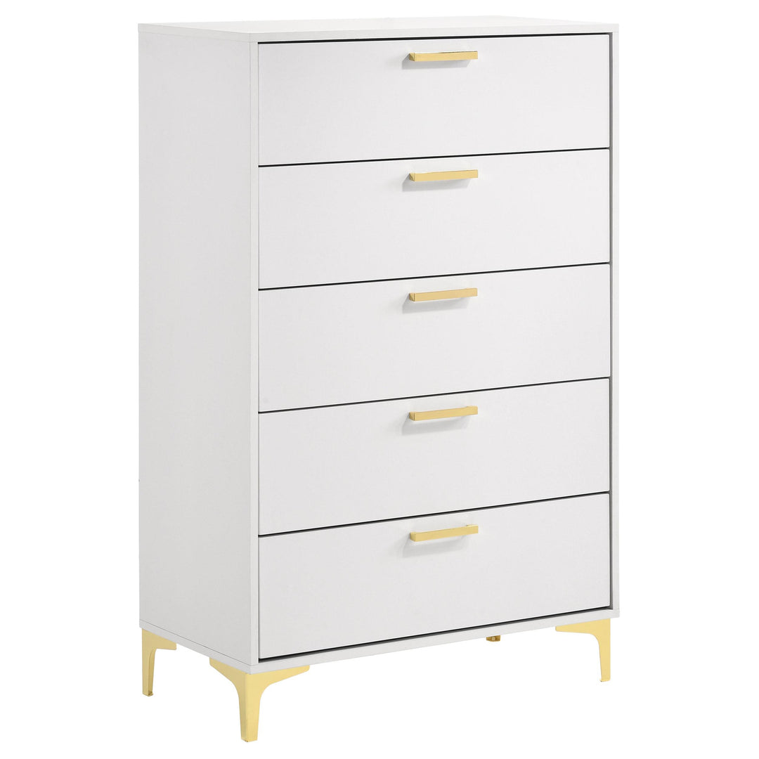 Coaster Furniture 224405 Kendall 5-drawer Bedroom Chest White