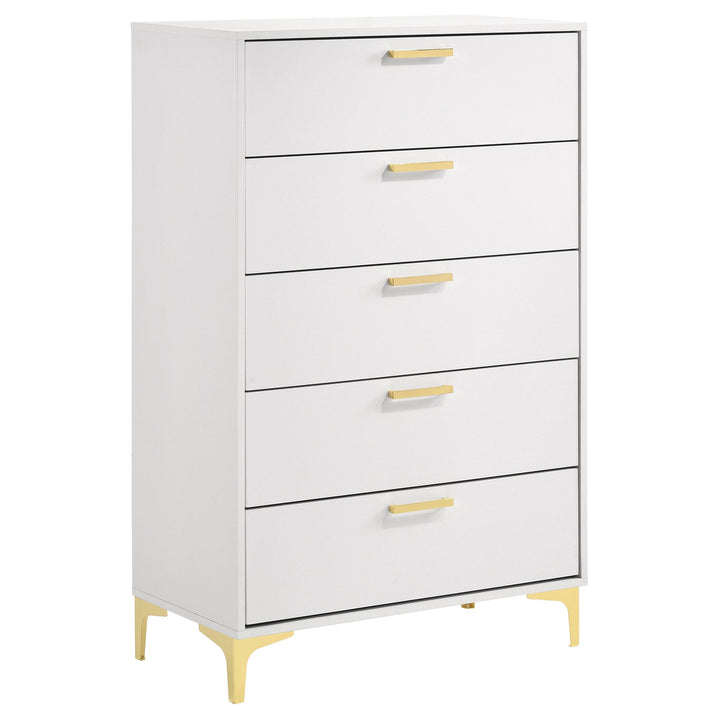 Coaster Furniture 224405 Kendall 5-drawer Bedroom Chest White