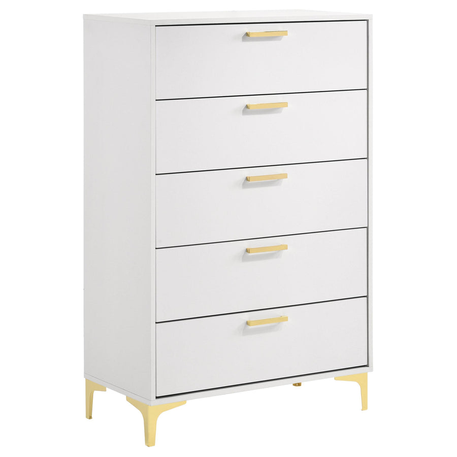 Coaster Furniture 224405 Kendall 5-drawer Bedroom Chest White