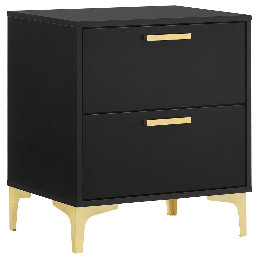 Coaster Furniture 224452 Kendall 2-drawer Nightstand Black