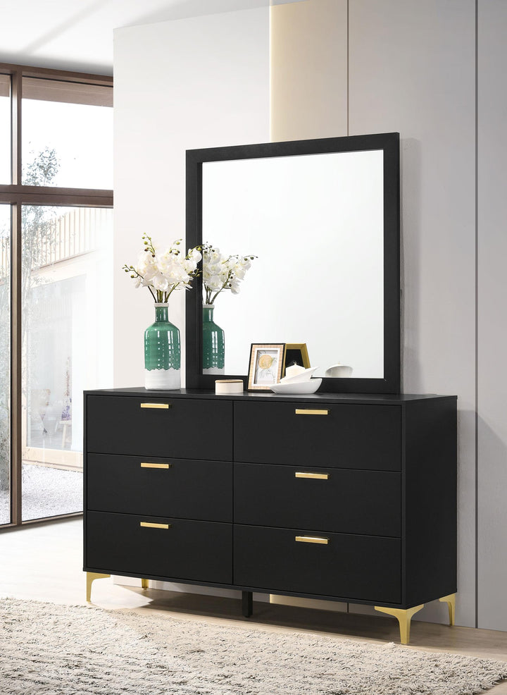 coaster-furniture-224453m-kendall-6-drawer-dresser-with-mirror-black