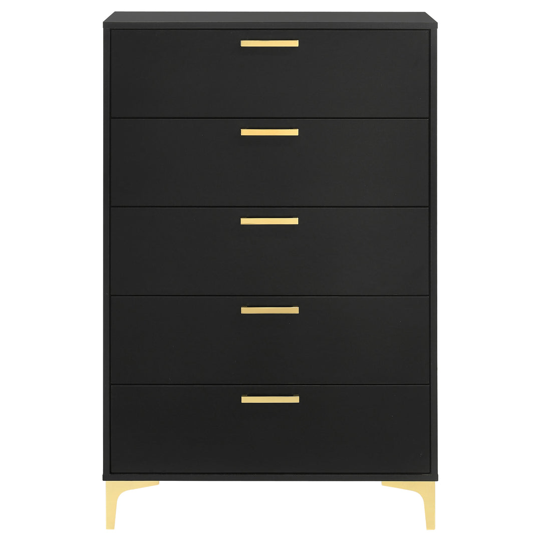 Kendall - 5-Drawer Bedroom Chest - Black