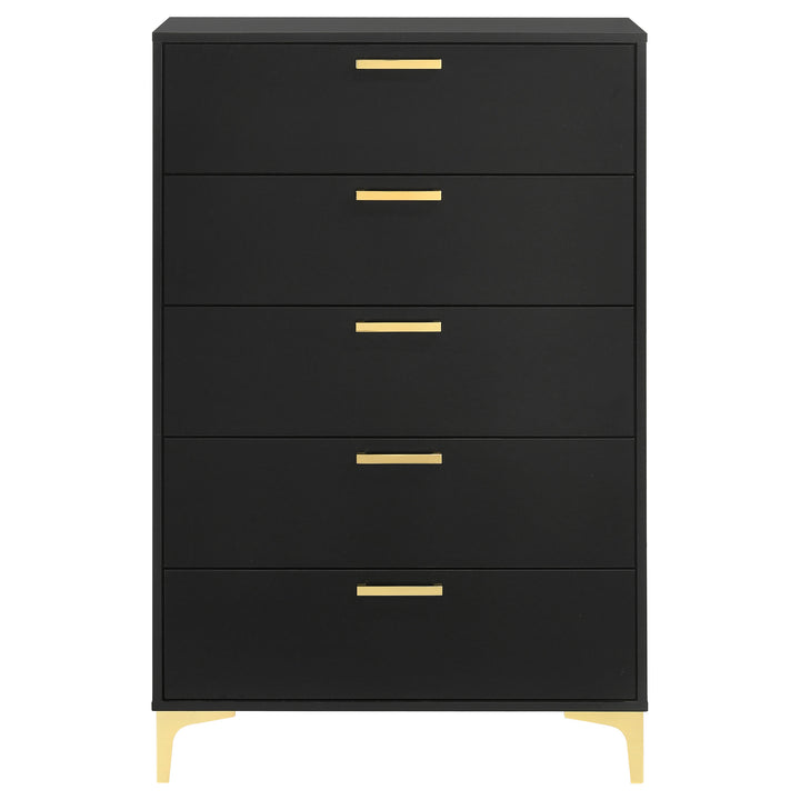 Kendall - 5-Drawer Bedroom Chest - Black