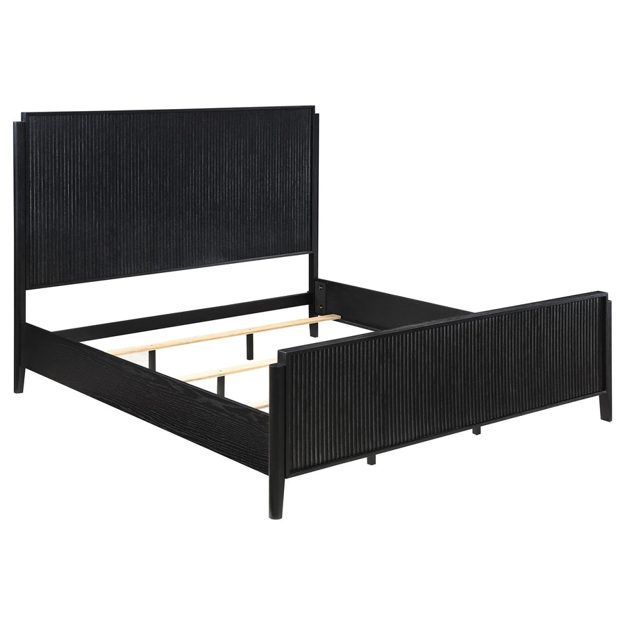 Coaster Furniture 224711KE Brookmead Wood Eastern King Panel Bed Black