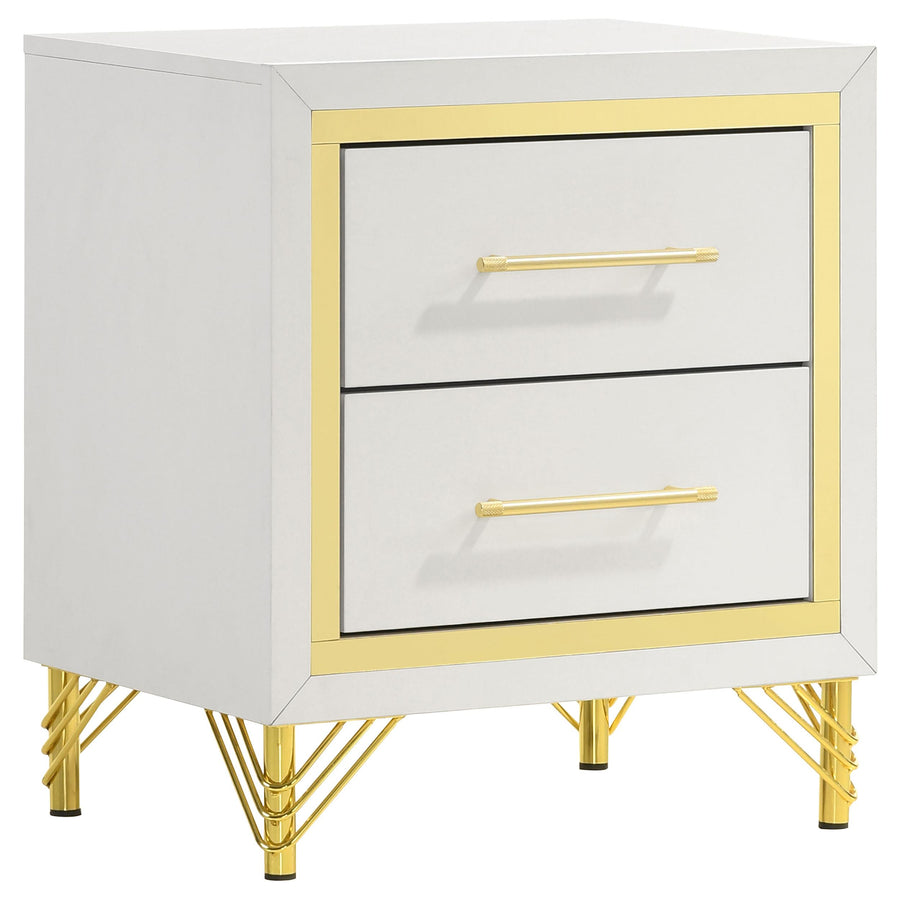Coaster Furniture 224732 Lucia 2-drawer Nightstand Bedside Table White