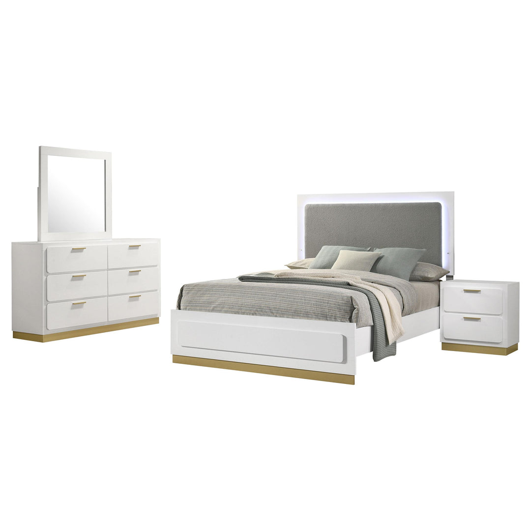 Coaster Furniture 224771Q-S4 Caraway 4-Piece Queen Bedroom Set White