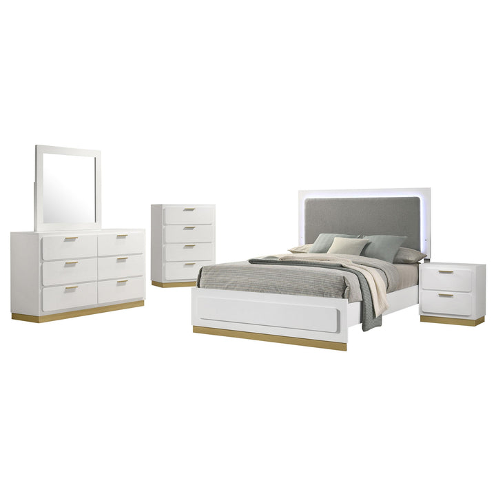 Coaster Furniture 224771Q-S5 Caraway 5-Piece Queen Bedroom Set White