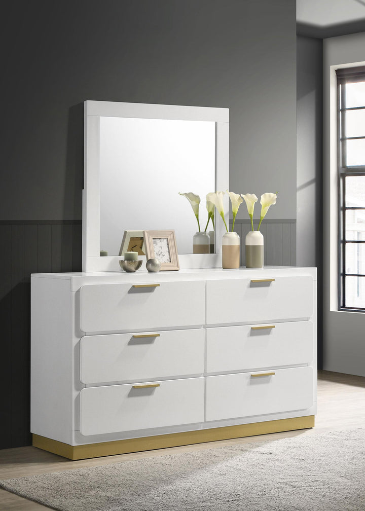 coaster-furniture-224773m-caraway-6-drawer-dresser-with-mirror-white