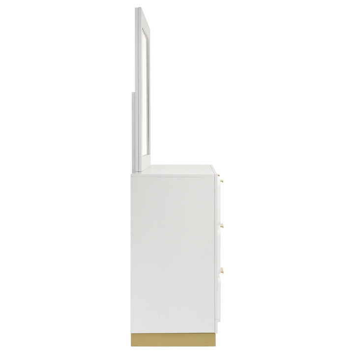 Coaster Furniture 224773M Caraway 6-drawer Dresser with Mirror White