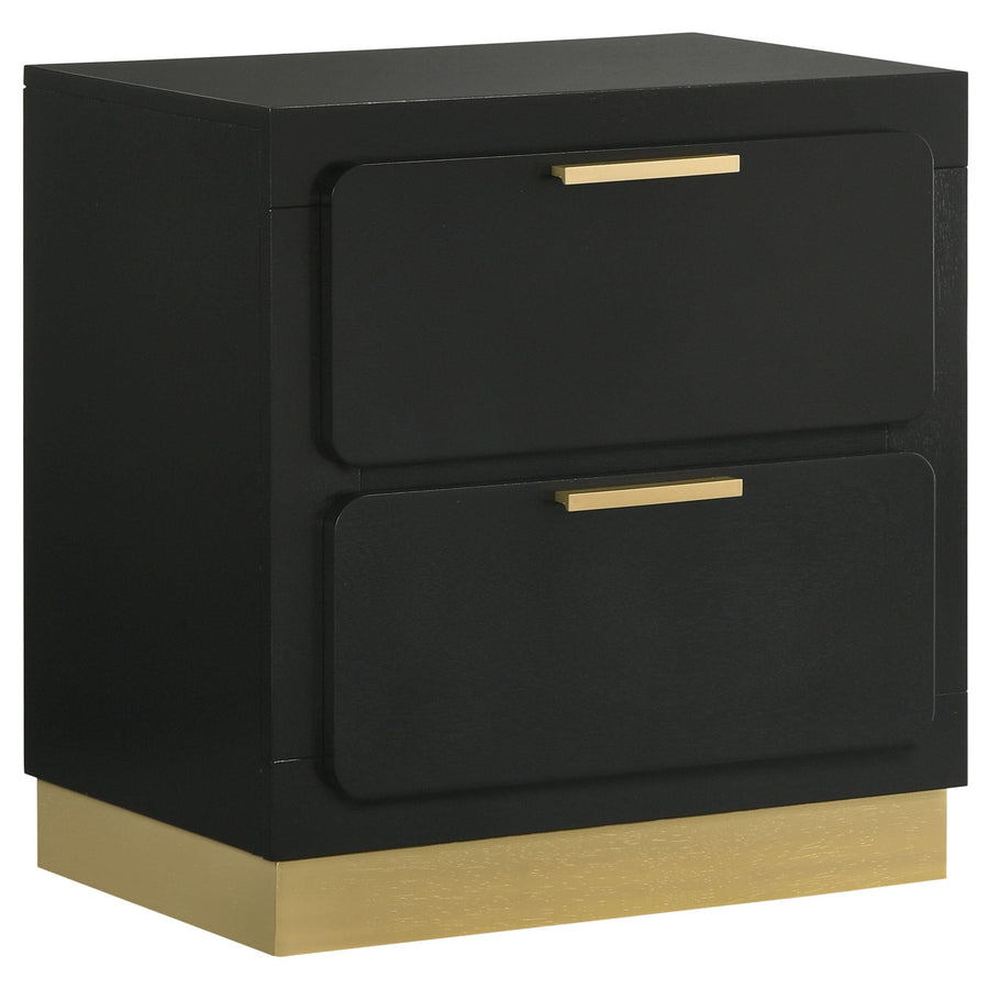 Coaster Furniture 224782 Caraway 2-drawer Nightstand Black