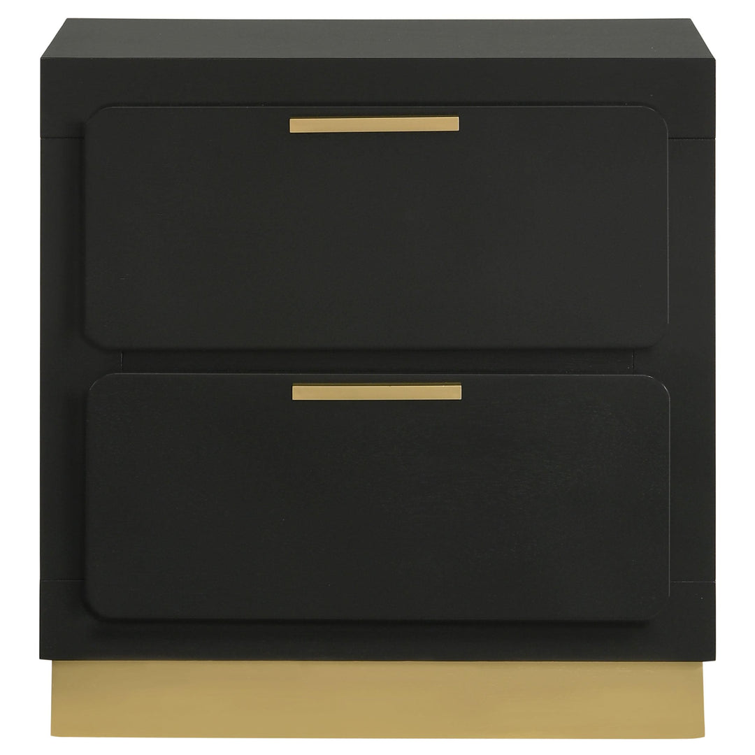 Coaster Furniture 224782 Caraway 2-drawer Nightstand Black