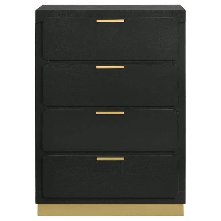 Caraway - 4-Drawer Bedroom Chest - Black