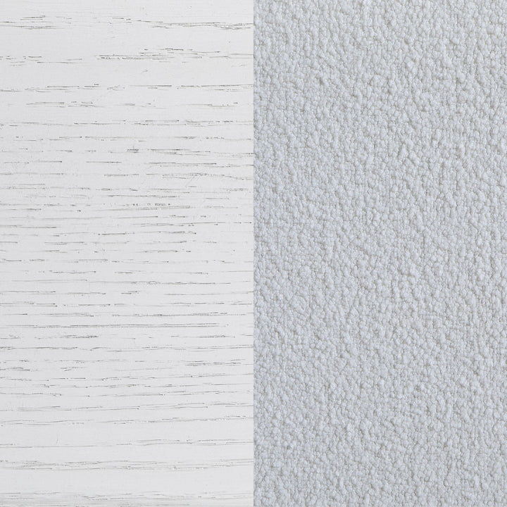 Coaster Furniture 224841KW Marielle California King Panel Upholstered Bed Distressed White