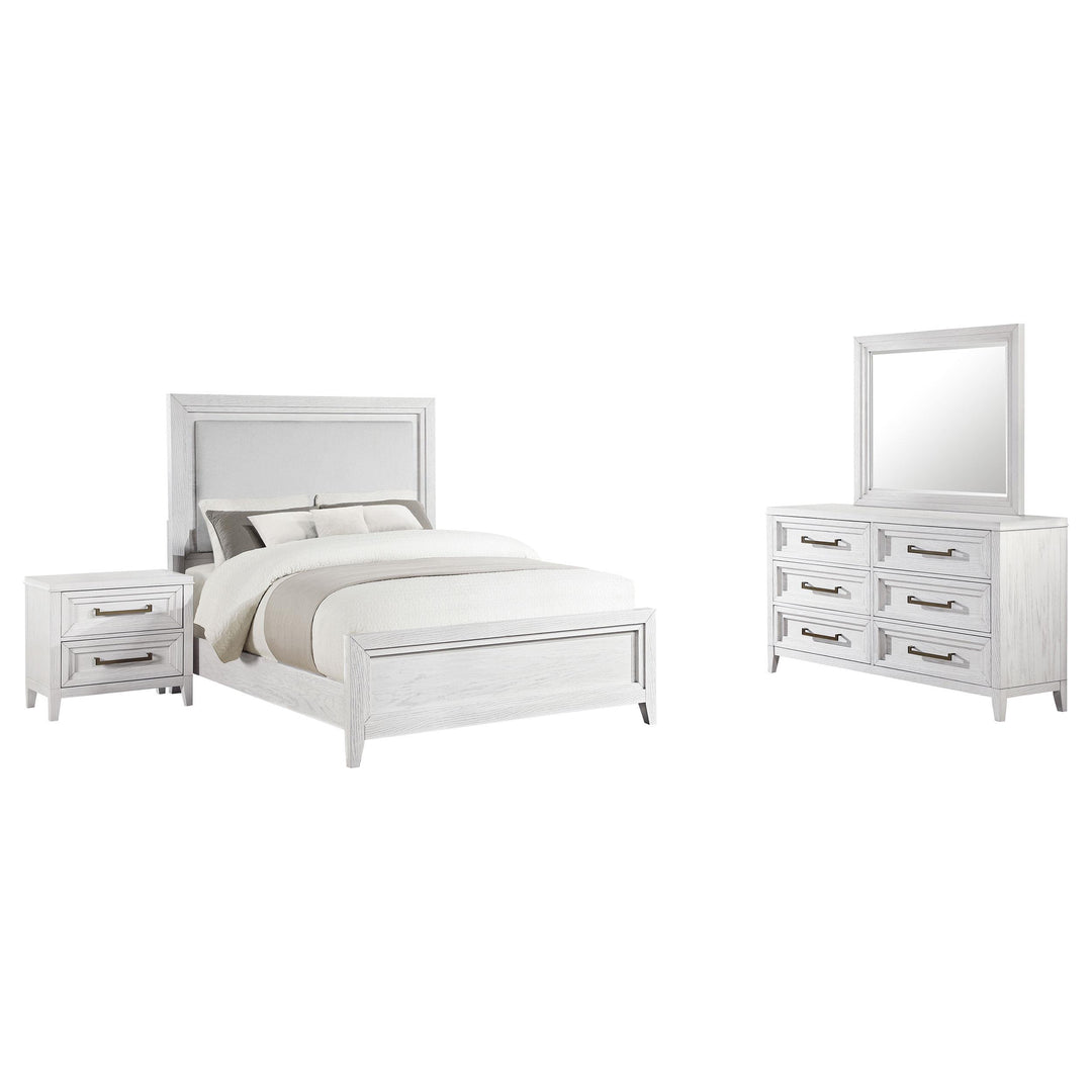 Coaster Furniture 224841Q-S4 Marielle 4-Piece Bedroom Set Distressed White