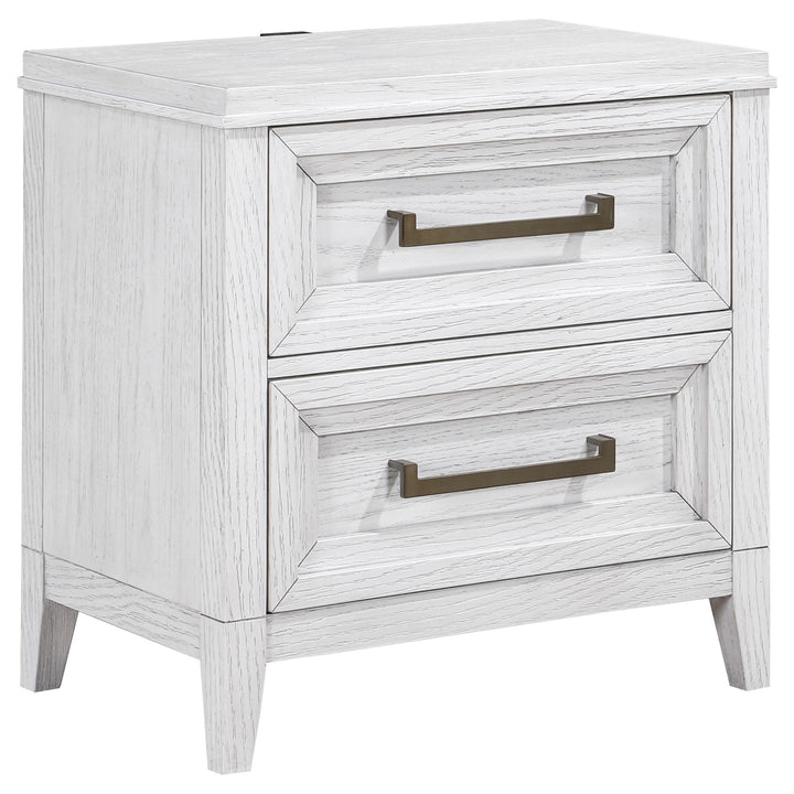 Coaster Furniture 224842 Marielle 2-drawer Nightstand Bedside Table Distressed White