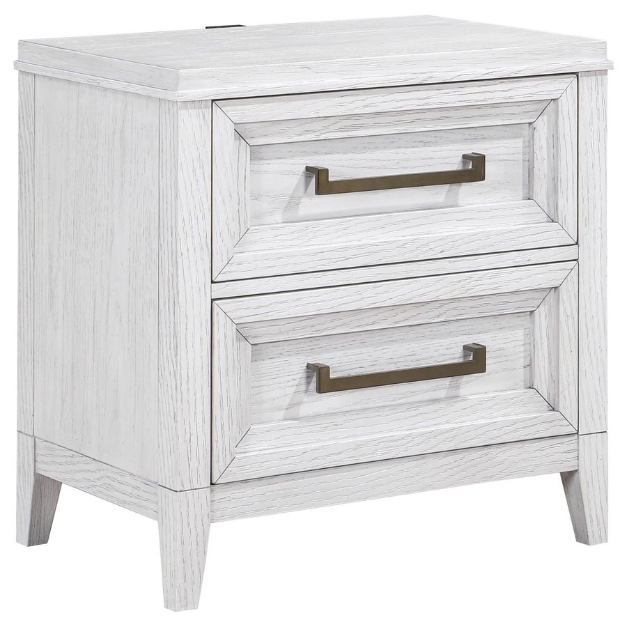 Coaster Furniture 224842 Marielle 2-drawer Nightstand Bedside Table Distressed White