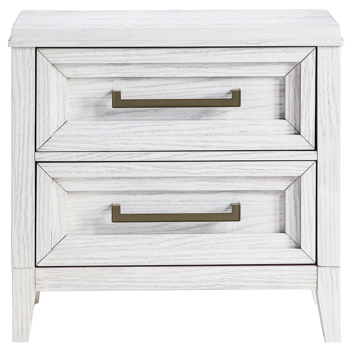 Coaster Furniture 224842 Marielle 2-drawer Nightstand Bedside Table Distressed White
