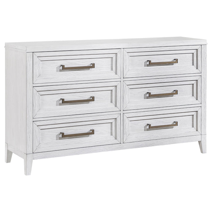 Coaster Furniture 224843 Marielle 6-drawer Bedroom Dresser Distressed White