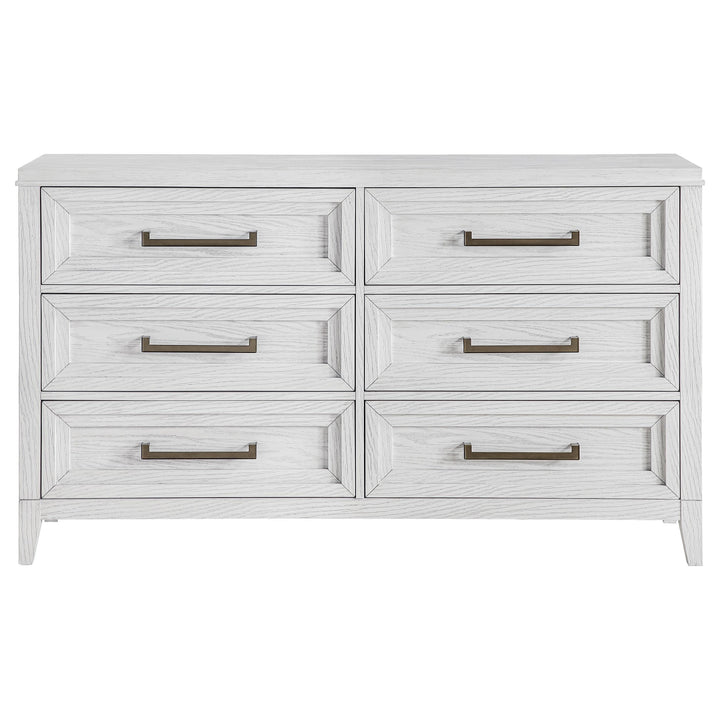 Coaster Furniture 224843 Marielle 6-drawer Bedroom Dresser Distressed White