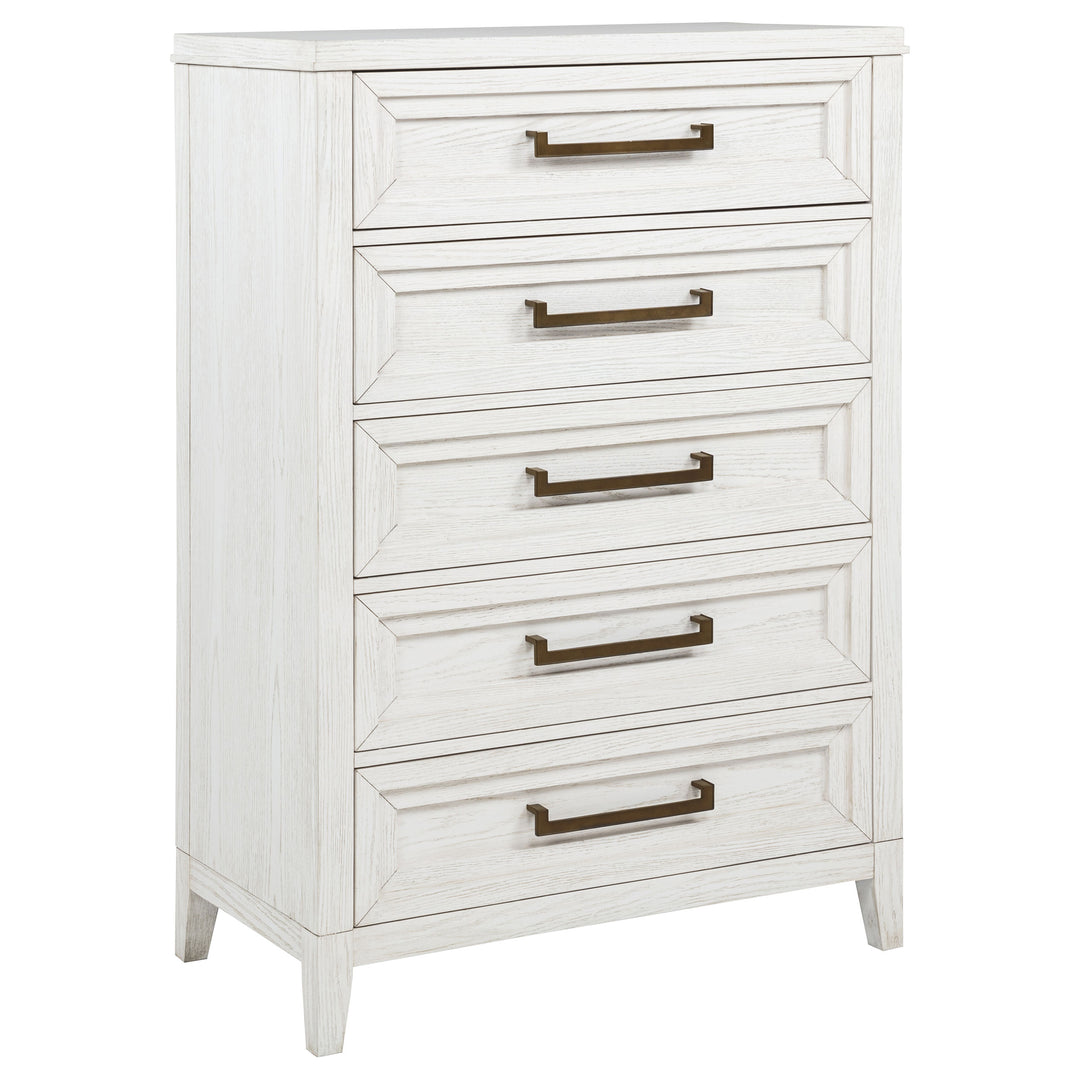 Marielle - 5-Drawer Bedroom Chest - Distressed White