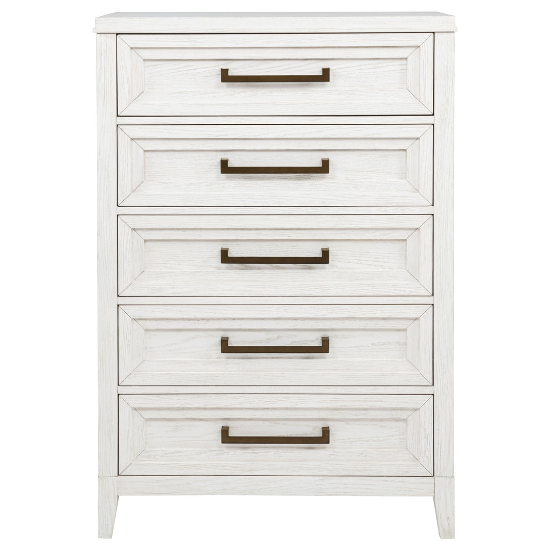 Marielle - 5-Drawer Bedroom Chest - Distressed White