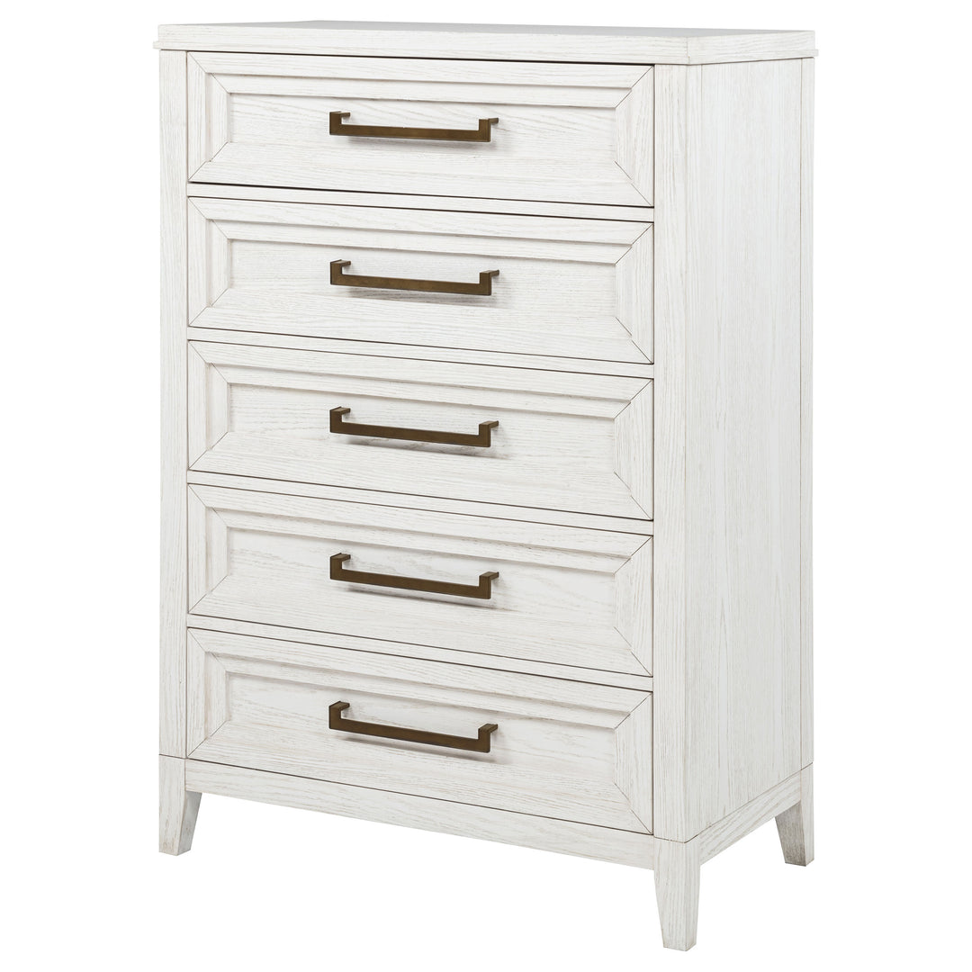 Marielle - 5-Drawer Bedroom Chest - Distressed White
