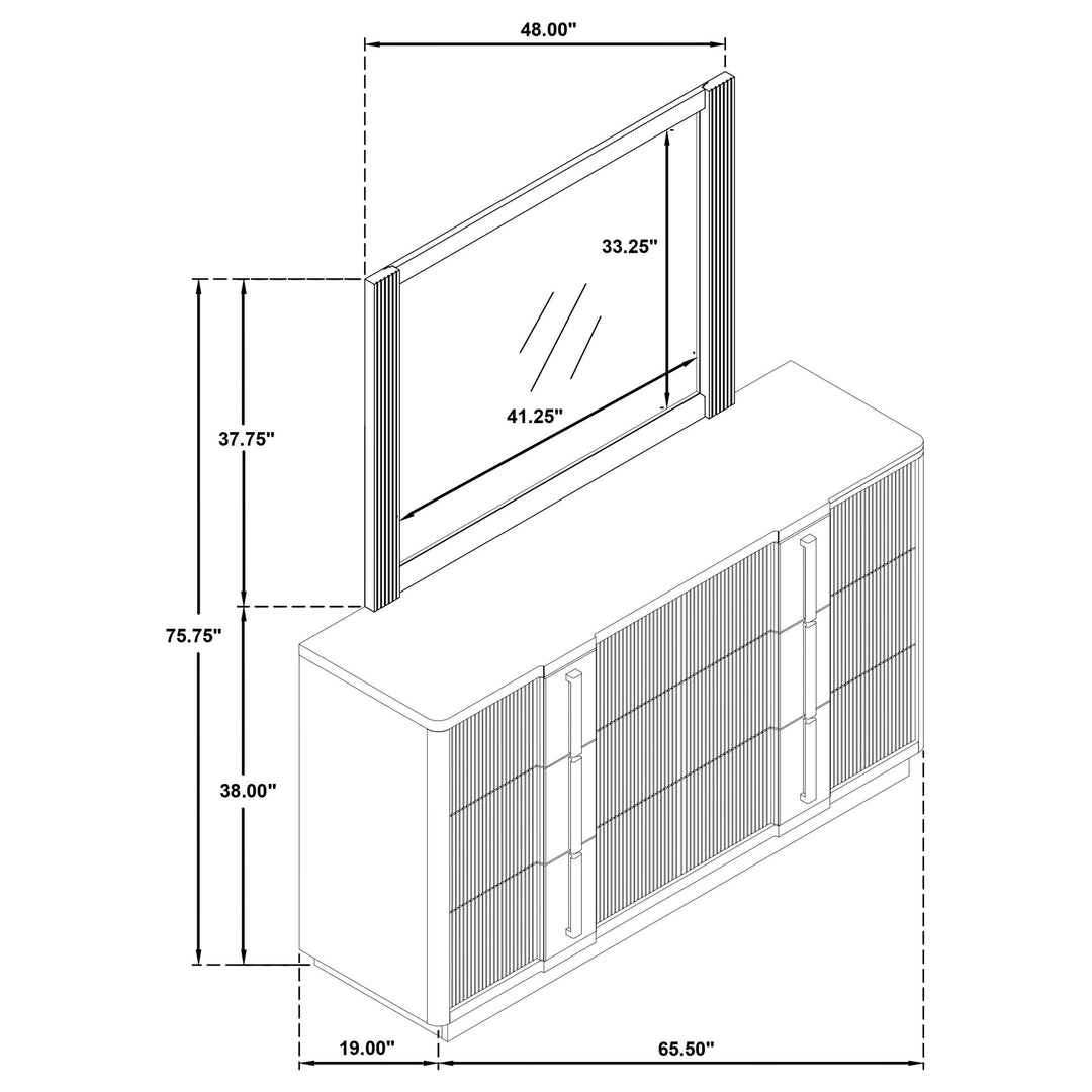 Coaster Furniture 224903M Terrace 6-drawer Dresser and Mirror Ash Brown