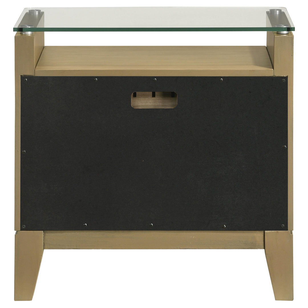 Coaster Furniture 224922 Granada 2-drawer Glass Top Nightstand Natural Pine