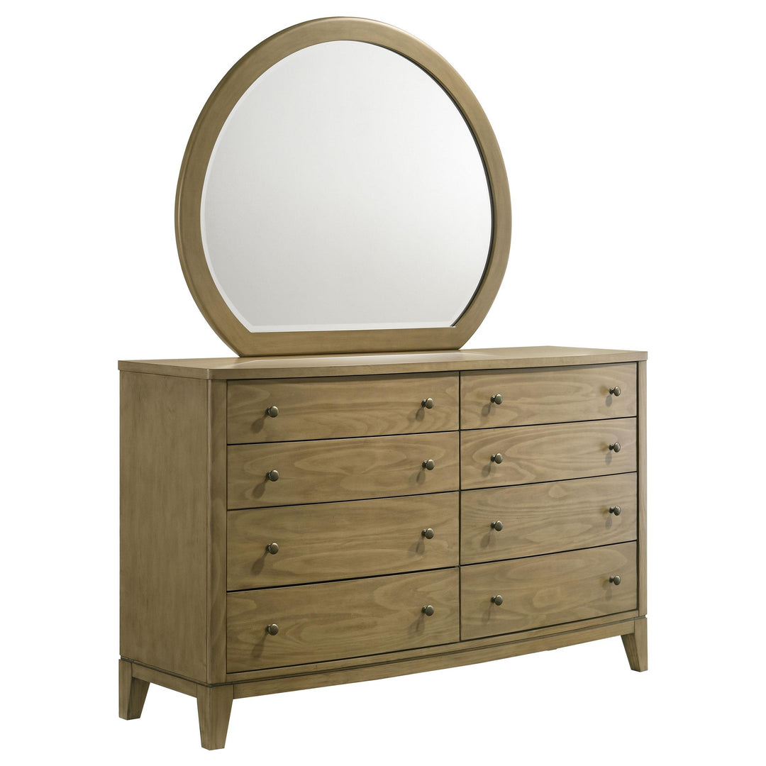 Coaster Furniture 224923M Granada 8-drawer Dresser and Mirror Natural Pine