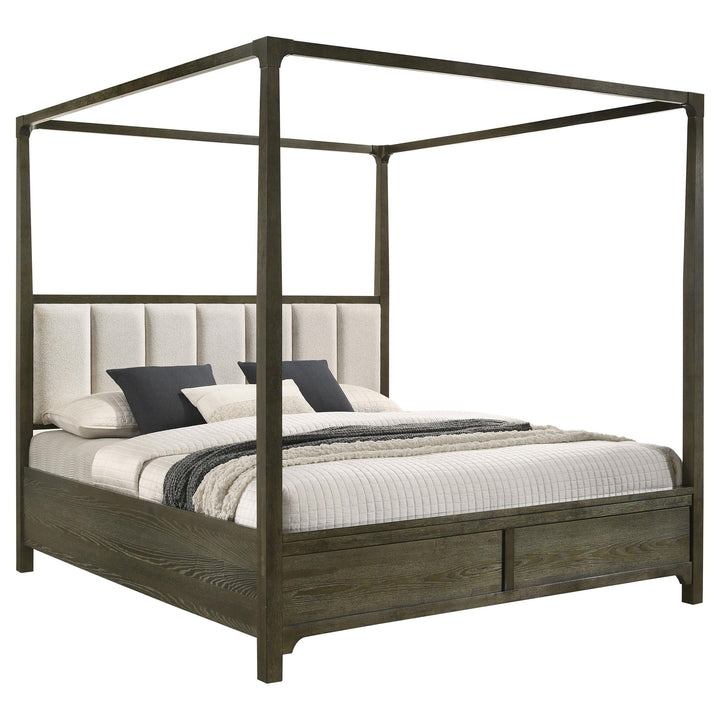 Coaster Furniture 224931Q Gran Park Queen Canopy Bed Dark Cocoa