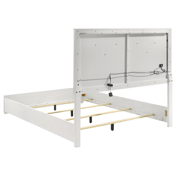 Ives - 5 Piece Queen Bedroom Set - White High Gloss