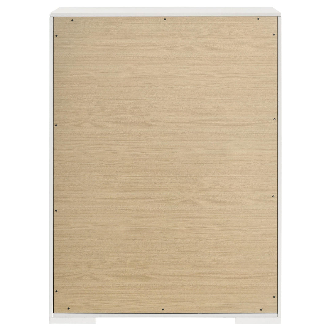 Coaster Furniture 224945 Ives 5-drawer Bedroom Chest of Drawers White High Gloss