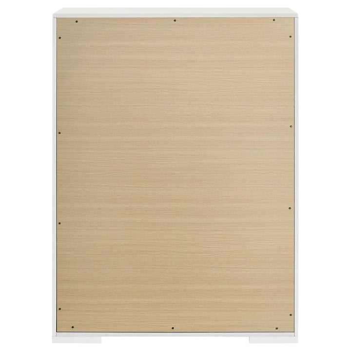 Coaster Furniture 224945 Ives 5-drawer Bedroom Chest of Drawers White High Gloss