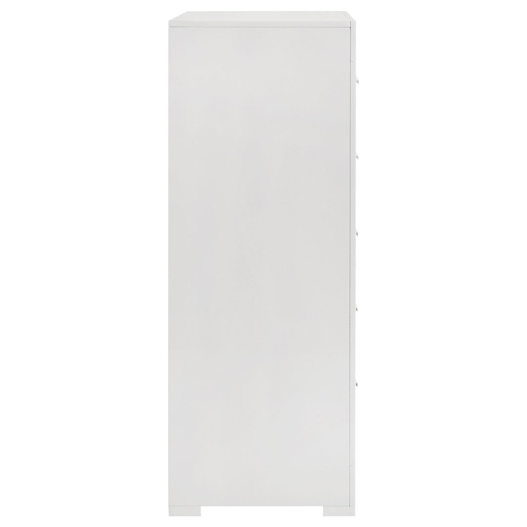 Coaster Furniture 224945 Ives 5-drawer Bedroom Chest of Drawers White High Gloss