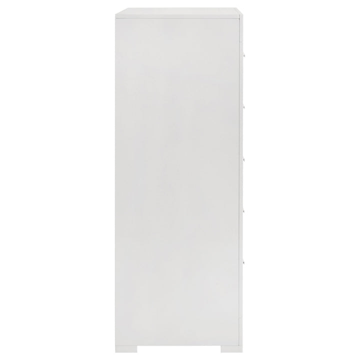 Coaster Furniture 224945 Ives 5-drawer Bedroom Chest of Drawers White High Gloss