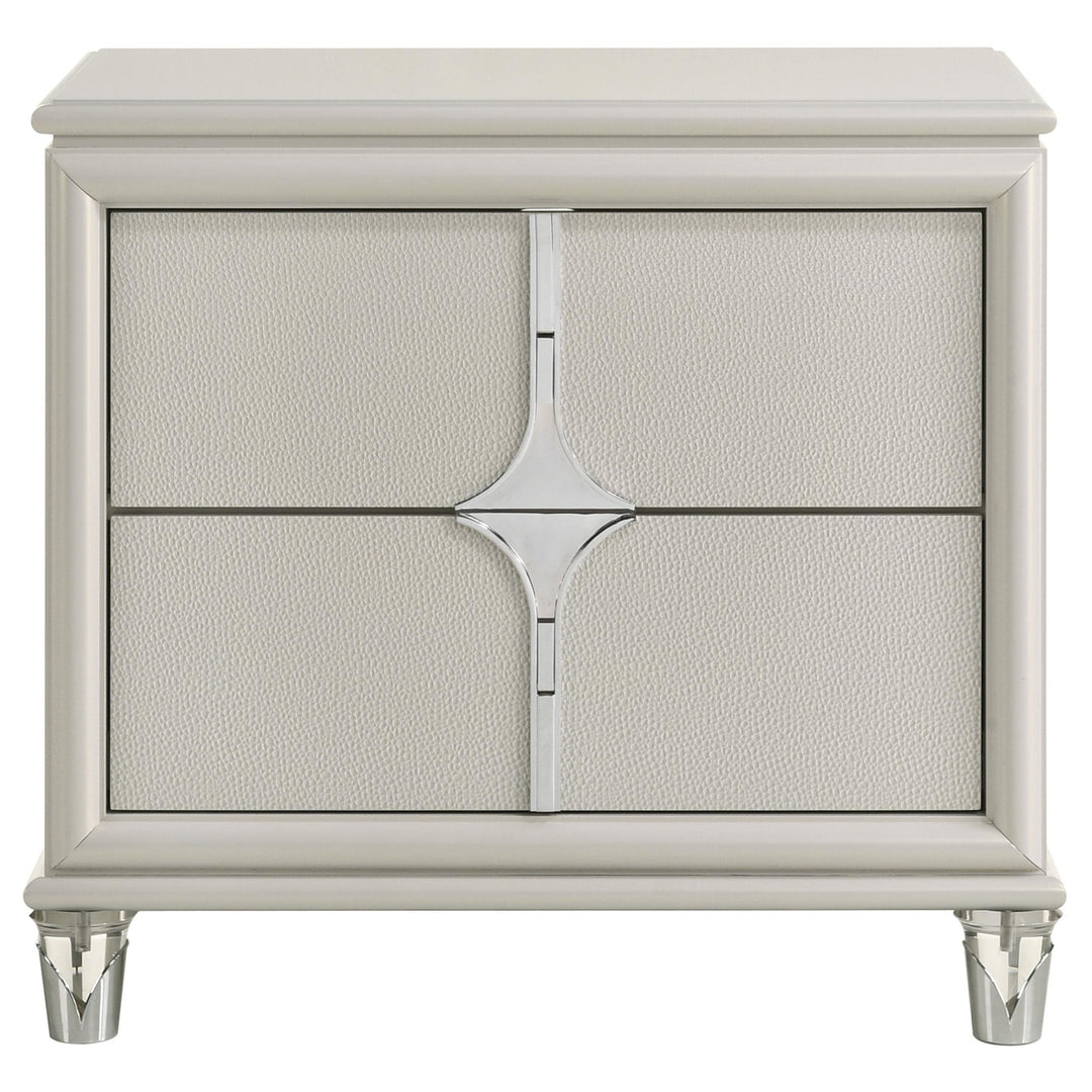 Coaster Furniture 224952 Olivia 2-drawer Nightstand Bedside Table Pearl White