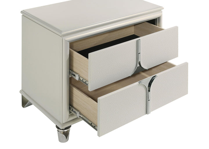 Coaster Furniture 224952 Olivia 2-drawer Nightstand Bedside Table Pearl White