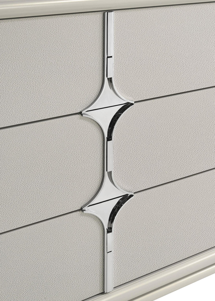 Coaster Furniture 224953 Olivia 6-drawer Dresser Cabinet Pearl White