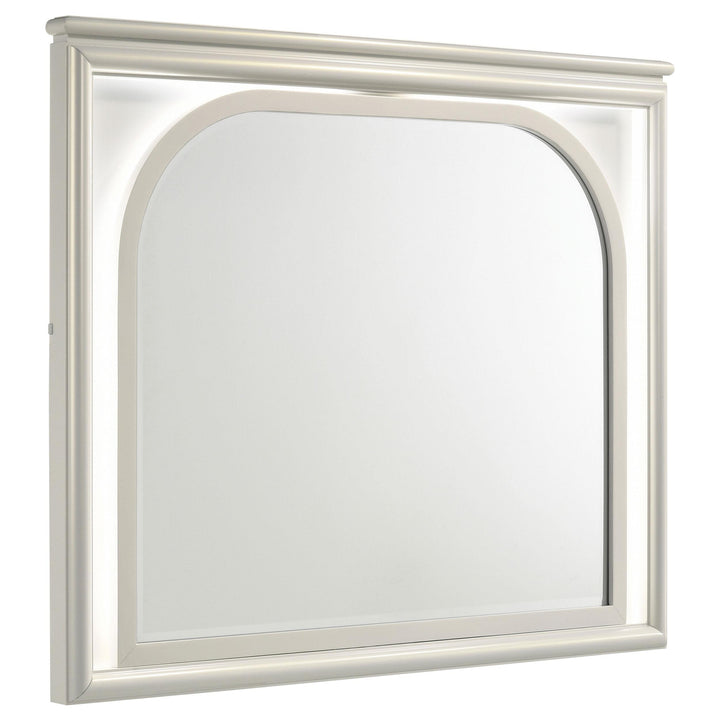 Coaster Furniture 224954 Olivia LED Dresser Mirror Pearl White