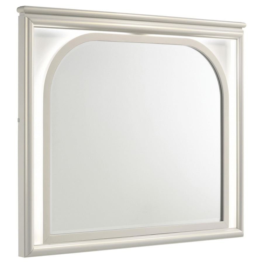 Coaster Furniture 224954 Olivia LED Dresser Mirror Pearl White