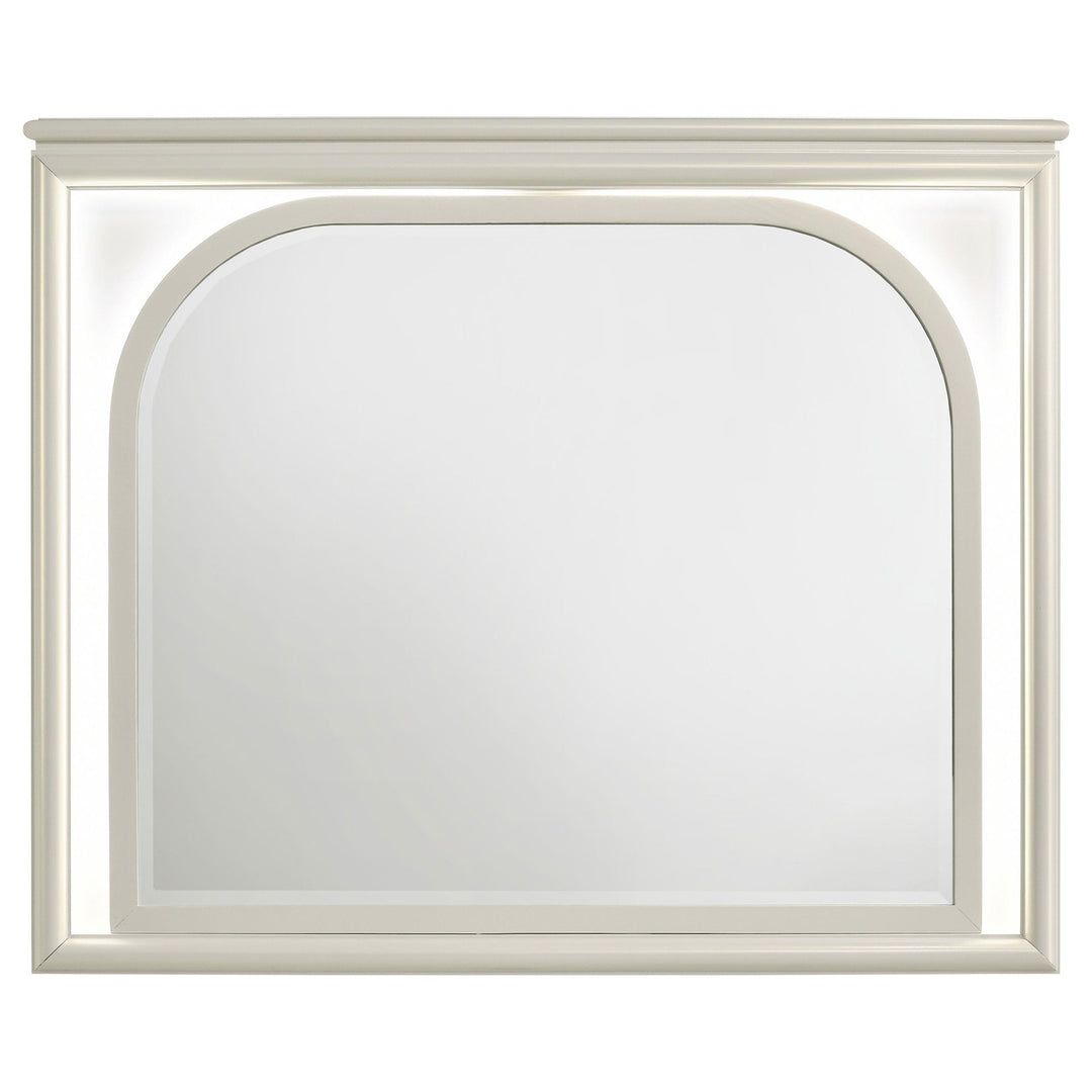 Coaster Furniture 224954 Olivia LED Dresser Mirror Pearl White
