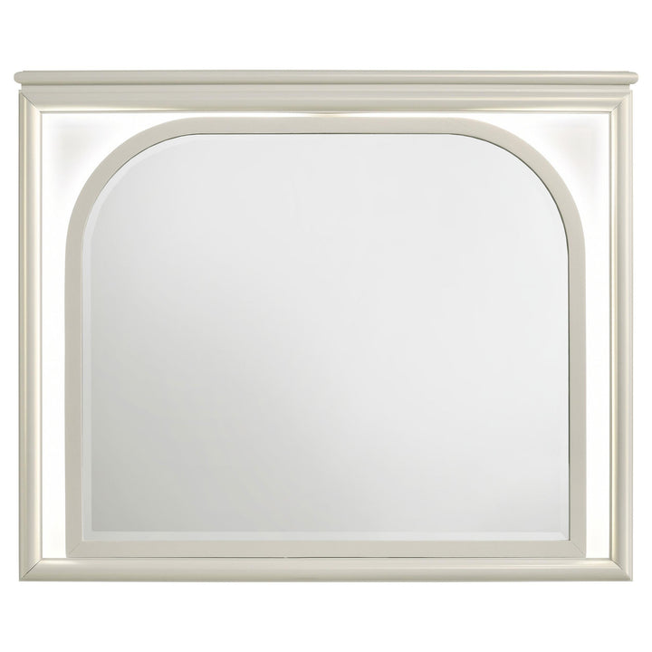 Coaster Furniture 224954 Olivia LED Dresser Mirror Pearl White