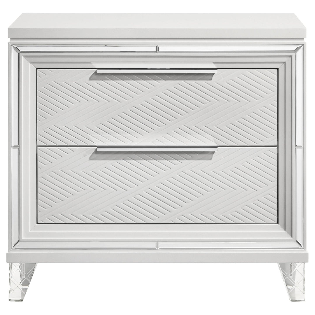 Coaster Furniture 224962 Marmore 2-drawer Nightstand Bedside Table White