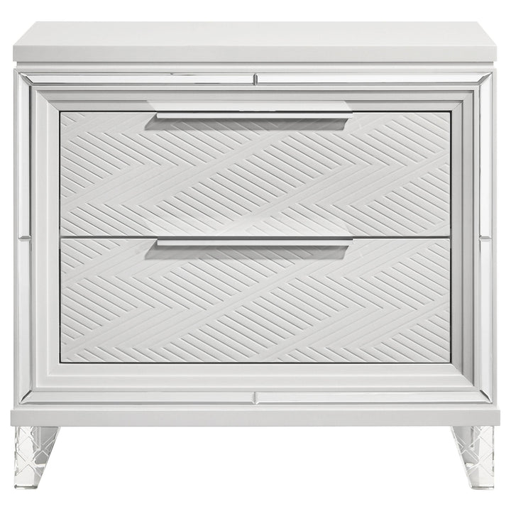 Coaster Furniture 224962 Marmore 2-drawer Nightstand Bedside Table White