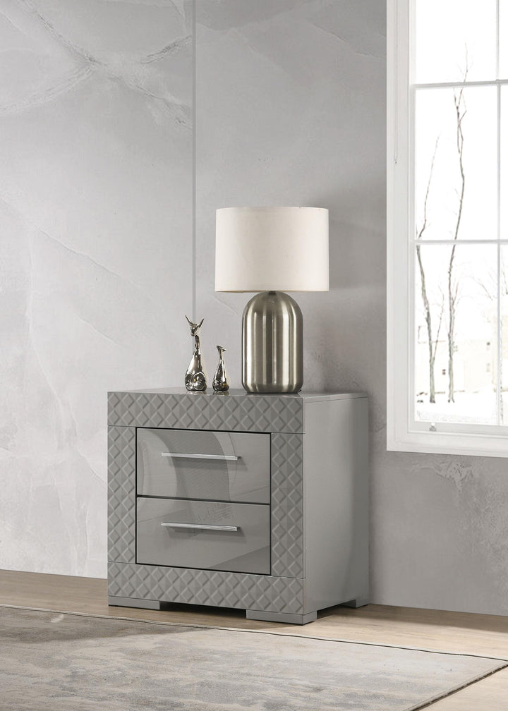 coaster-furniture-224972-ives-2-drawer-nightstand-bedside-table-grey-high-gloss