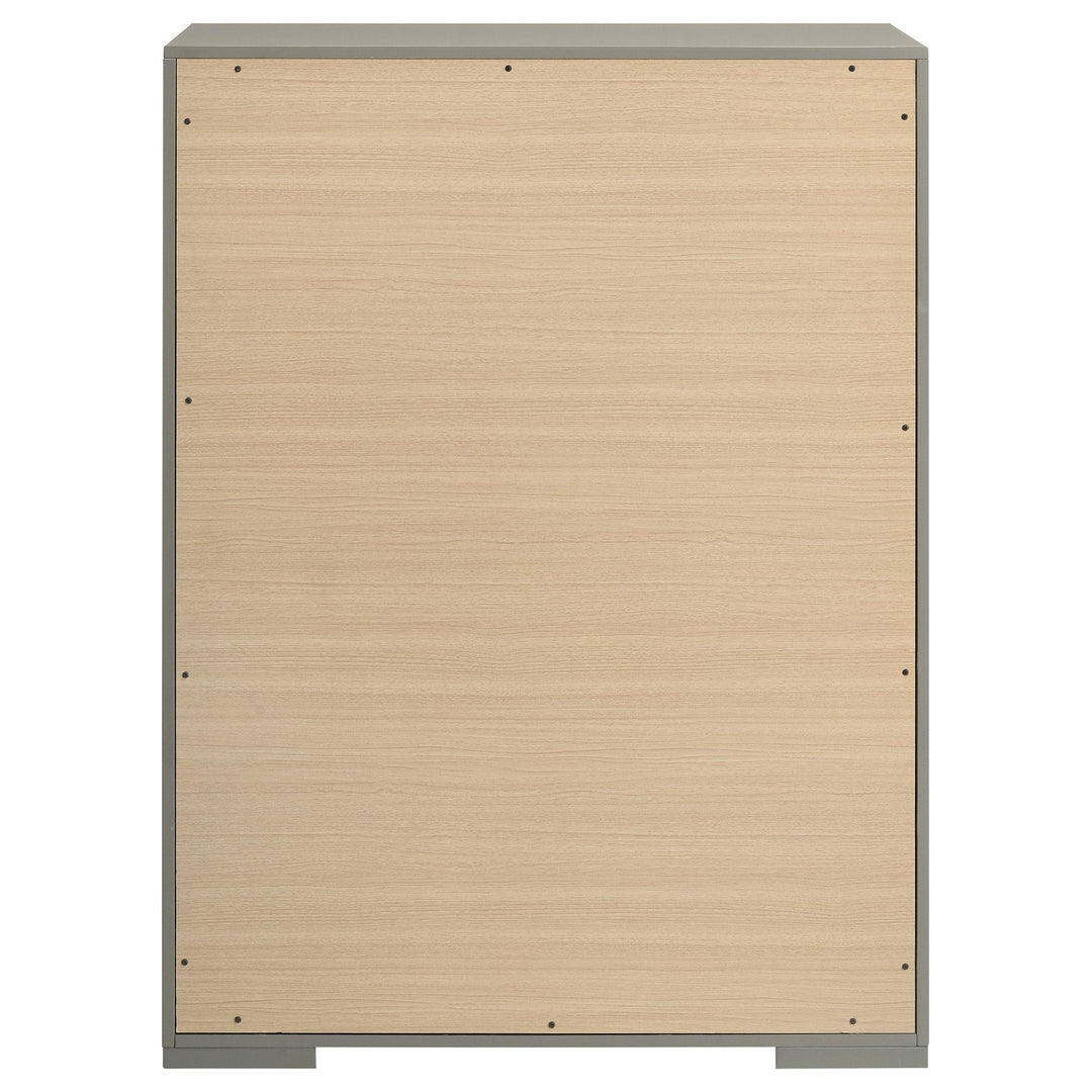 Coaster Furniture 224975 Ives 5-drawer Bedroom Chest of Drawers Grey High Gloss