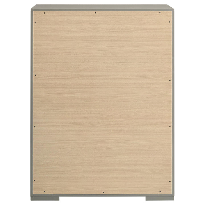 Coaster Furniture 224975 Ives 5-drawer Bedroom Chest of Drawers Grey High Gloss