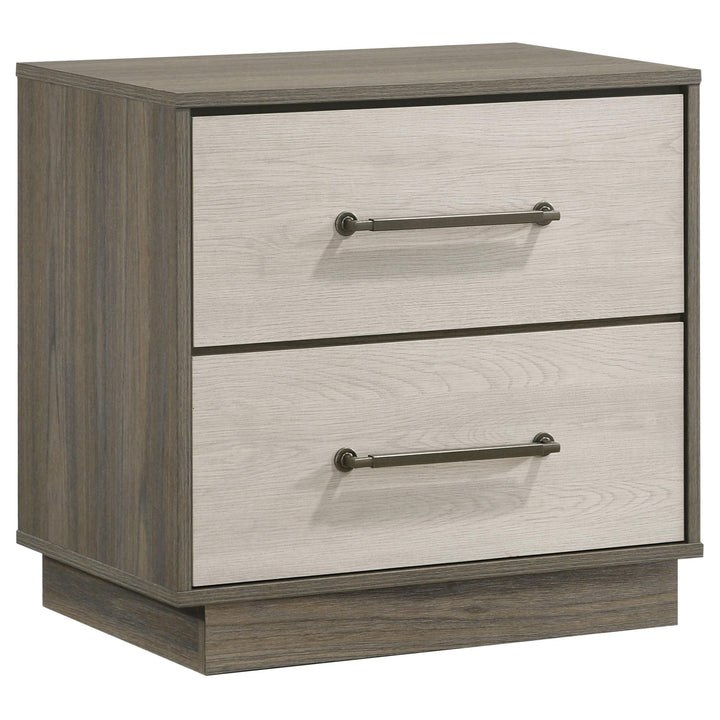Coaster Furniture 224982 Fenwick 2-drawer Nightstand Bedside Table Grey Oak