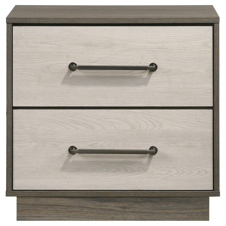Coaster Furniture 224982 Fenwick 2-drawer Nightstand Bedside Table Grey Oak