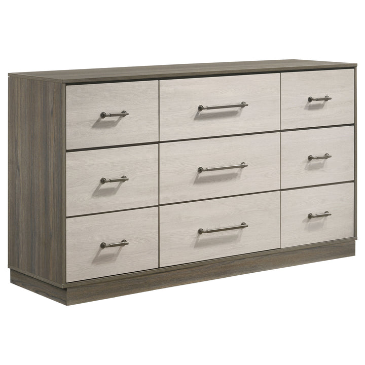 Fenwick - 9-Drawer Dresser - Gray Oak
